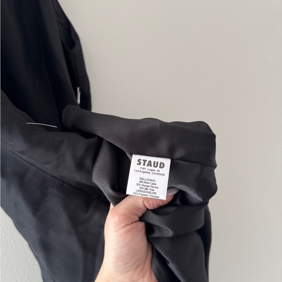 STAUD Heike Black Mini Dress 6 - Picture 6 of 7